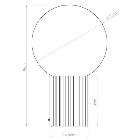 Lampă de masă HALO roșu ochra