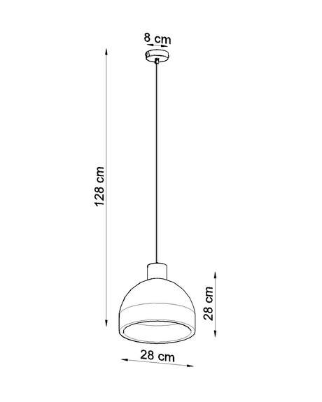 Lampă suspendată DAMASO + 1x bec LED E27 4000K rece 7,5W 650lm