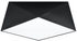 Plafonieră HEXA 35 BLACK + 2x bec LED E27 4000K Cold 7.5W 650lm