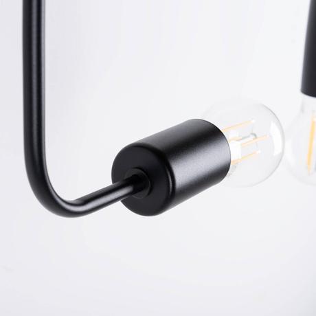 Candelabru VECTOR 8 negru + 8X bec LED E27 3000K 7W 760lm