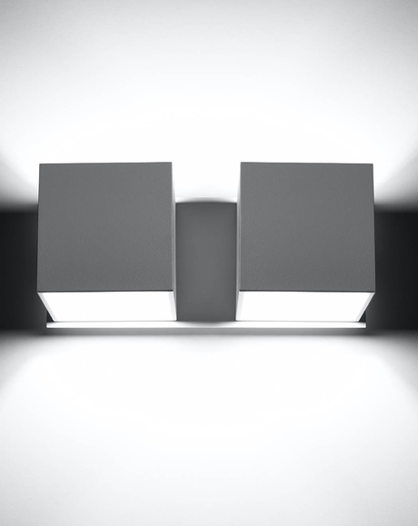 QUAD 2 lampă de perete alb + 2x bec LED G9 4000K rece 4,5W 530lm