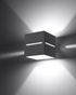 LOBO lampă de perete gri + 1x bec LED G9 4000K rece 4,5W 530lm