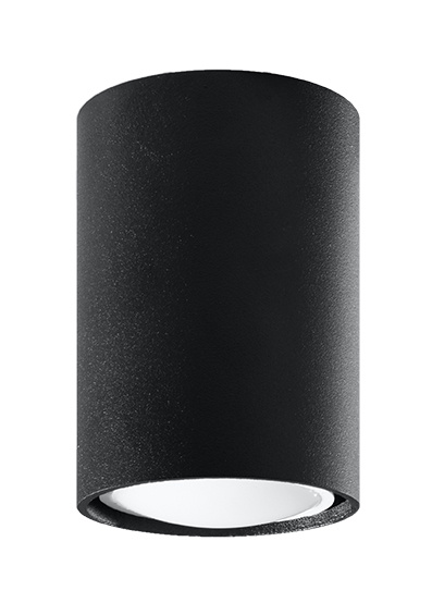 Plafonieră LAGOS 10 negru + 1x bec LED GU-10 4000K rece 7W 630lm