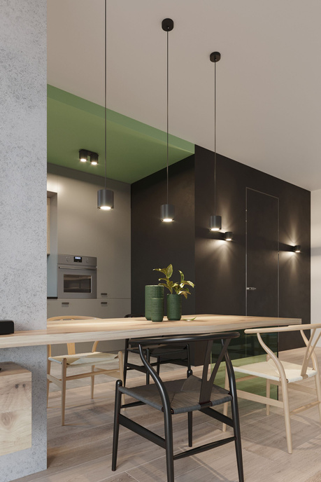 Lampă suspendată ORBIS 1 negru + 1x bec LED GU-10 4000K rece 7W 630lm