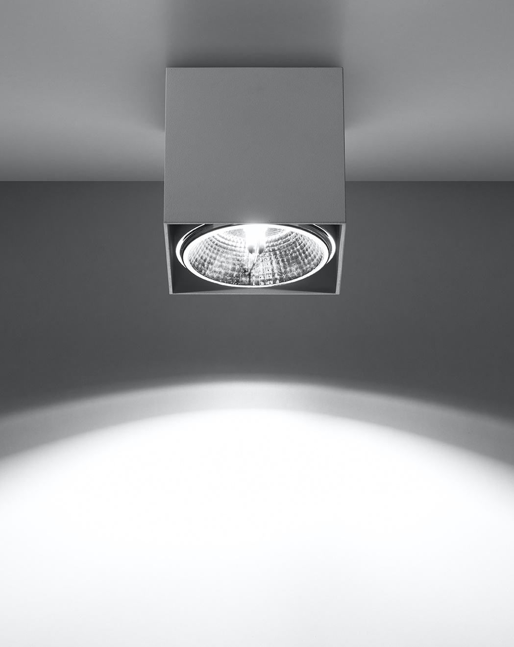 Plafonieră BLAKE alb + 1x bec LED GU10 AR111 3000K cald 12W 800lm