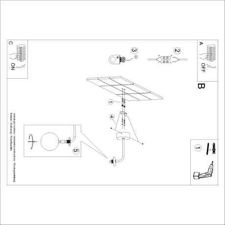 Lampă de perete ASTRAL 1 negru