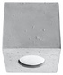 Plafonieră de beton QUAD + 1x bec LED GU-10 4000K rece 7W 630lm