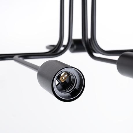 Candelabru VECTOR 8 negru + 8X bec LED E27 3000K 7W 760lm