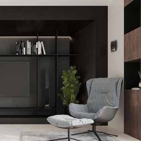 HESTIA lampă de perete negru + 1x bec LED G9 4000K rece 4,5W 530lm