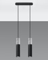 BORGIO 2 lampă suspendată negru + 2x GU-10 3000K cald 7W LED bec 620lm