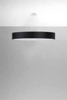 Candelabru SKALA 100 negru + 6x bec LED E27 4000K rece 7.5W 650lm