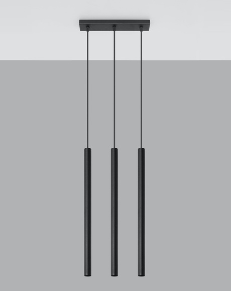 PASTELO 3 lampă suspendată negru + 3x bec LED G9 3000K Warm 4.5W 510lm