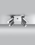 Plafonieră RING 4 crom + 4x bec LED GU-10 4000K rece 7W 630lm