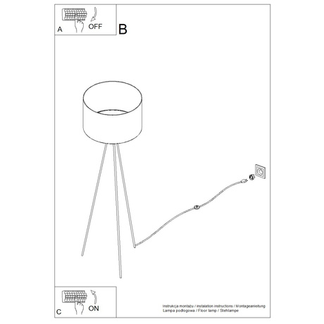 Lampă de podea NEVIA marmură