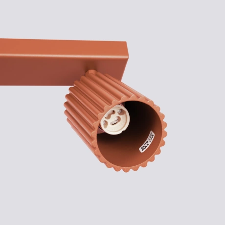 Plafonieră KARBON 4L roșu ocru