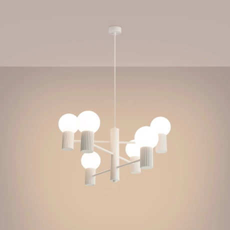 Candelabru HALO 6 alb