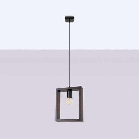 ARIES wenge lampă suspendată + 1x bec LED E27 3000K cald 7.5W 620lm