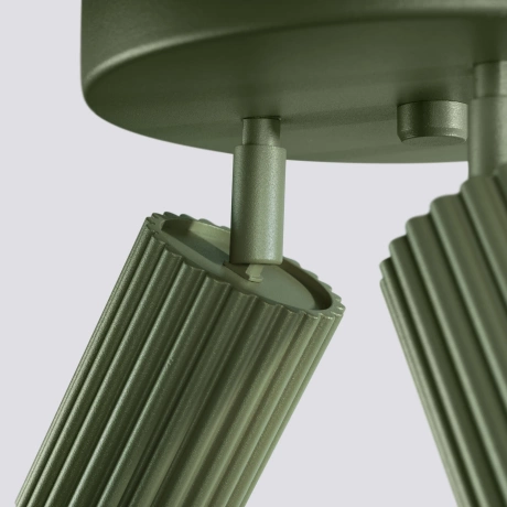 Plafonieră KARBON 3P verde măsliniu