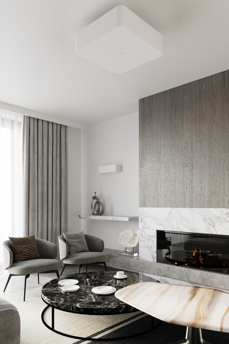 LOKKO lampă de perete alb + 2x bec LED E27 4000K rece 7.5W 650lm