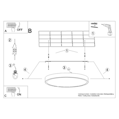 Plafonieră ONYX 30 LED alb 3000K