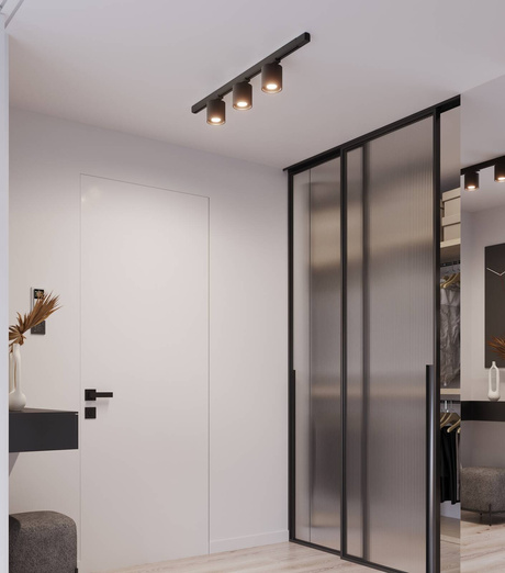 Plafonieră, 3 spoturi, sistem de șine trifazat, ORBIS