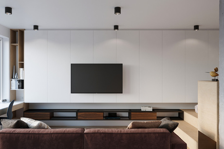 TIUBE plafonieră negru + 1x bec LED GU10 AR111 3000K cald 12W 800lm