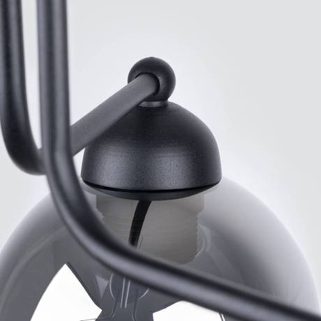 Candelabru FILLAN 3 negru + 3x bec LED E27 4000K rece 7,5W 690lm