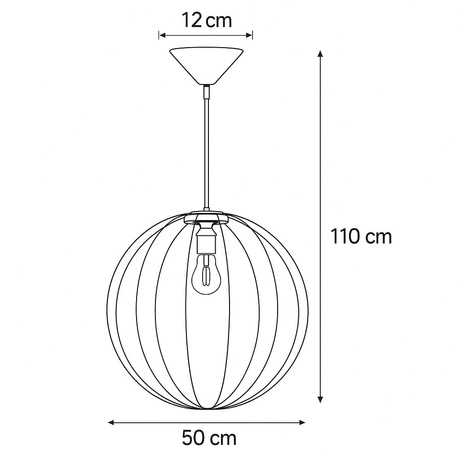 Lampă suspendată ZIRO negru