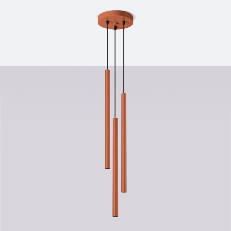 Lampă suspendată PASTELO 3P roșu ocru