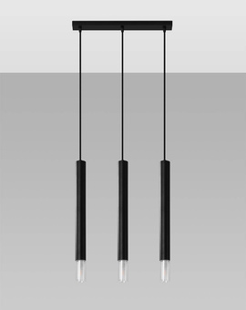 WEZYR 3 lampă suspendată negru + 3x bec LED G9 3000K Warm 4,5W 510lm