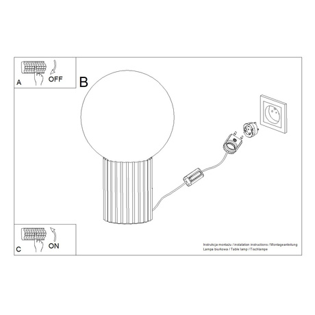 Lampă de masă HALO roșu ochra