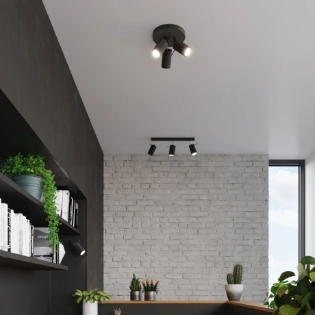 Plafonieră RING 3P negru