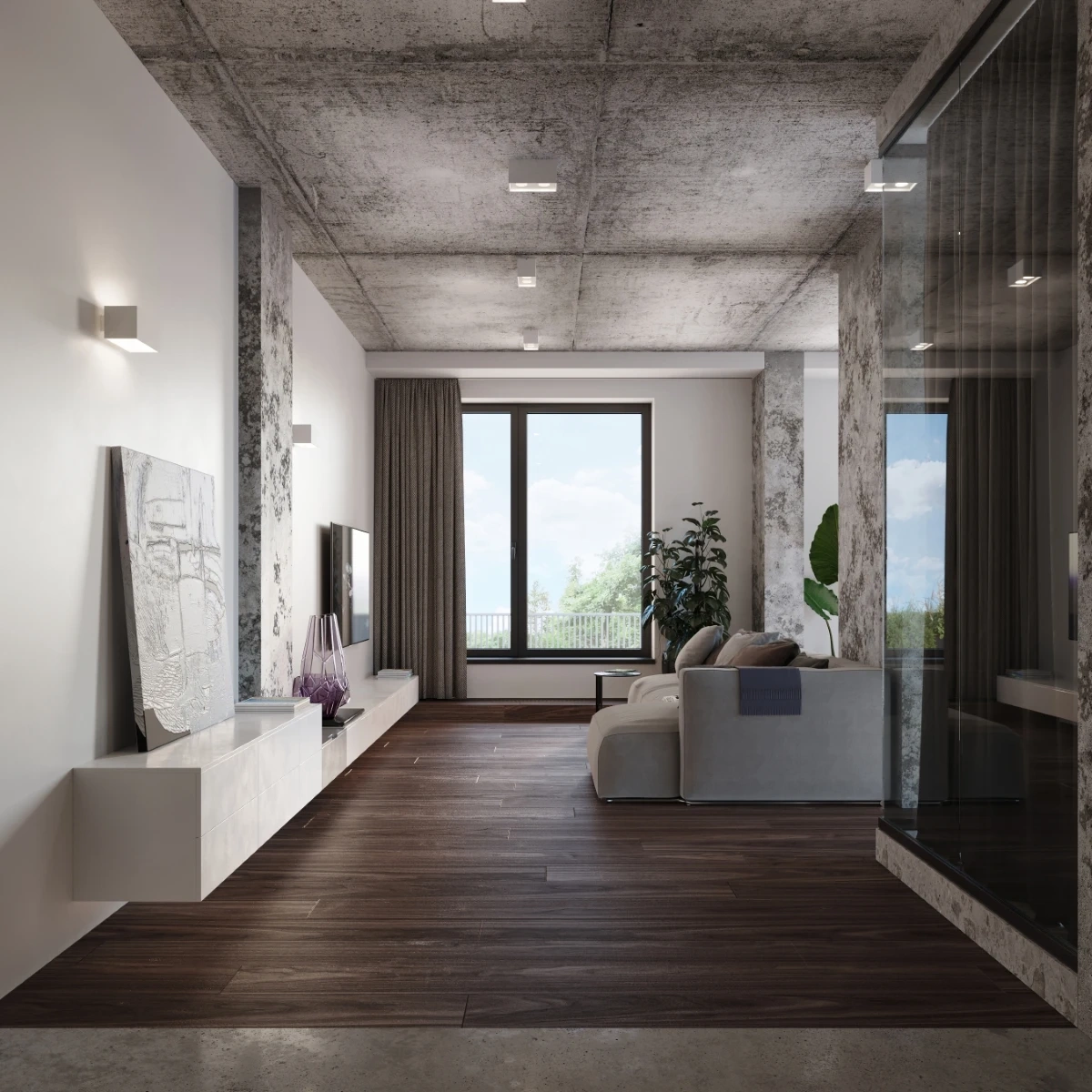 Plafonieră QUAD alb