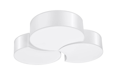 Plafonieră CIRCLE 3B alb + 6x bec LED E27 4000K rece 7.5W 650lm