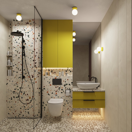 Lampă de perete ZORI galben IP44