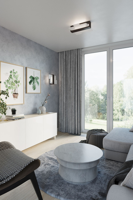 Plafonieră FENIKS 2 wenge + 2x bec LED E27 3000K Warm 7.5W 620lm