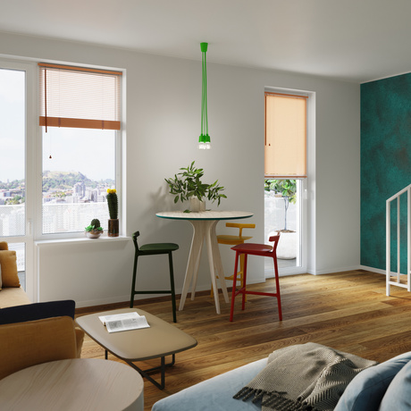 DIEGO 1 lampă suspendată verde + 1x bec LED E27 3000K Warm 7,5W 620lm