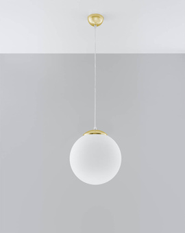Lampă suspendată UGO 30 Gold + 1x bec LED E27 4000K Cold 7,5W 650lm