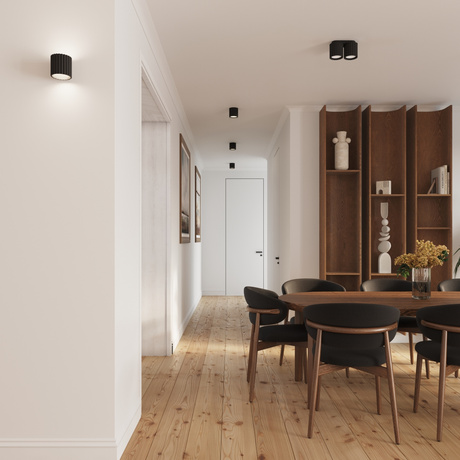 Plafonieră AURA 1 negru GU10