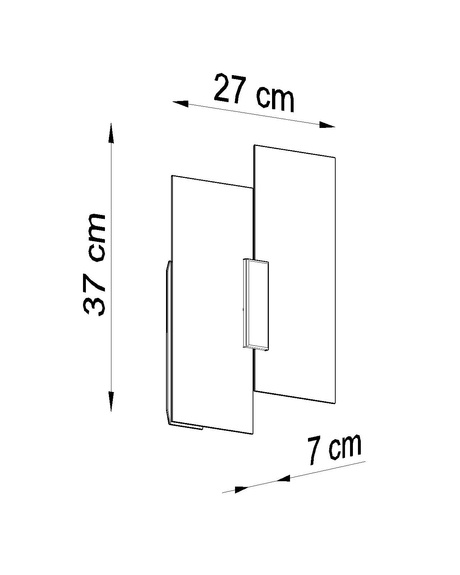 FABIANO lampă de perete + 2x bec LED E27 4000K rece 7.5W 650lm