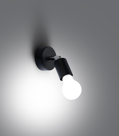 Lampă de perete FORNES 1 negru + 1x bec LED E27 4000K Rece 7,5W 690lm