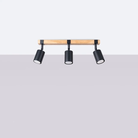 Plafonieră FAGER 3 negru