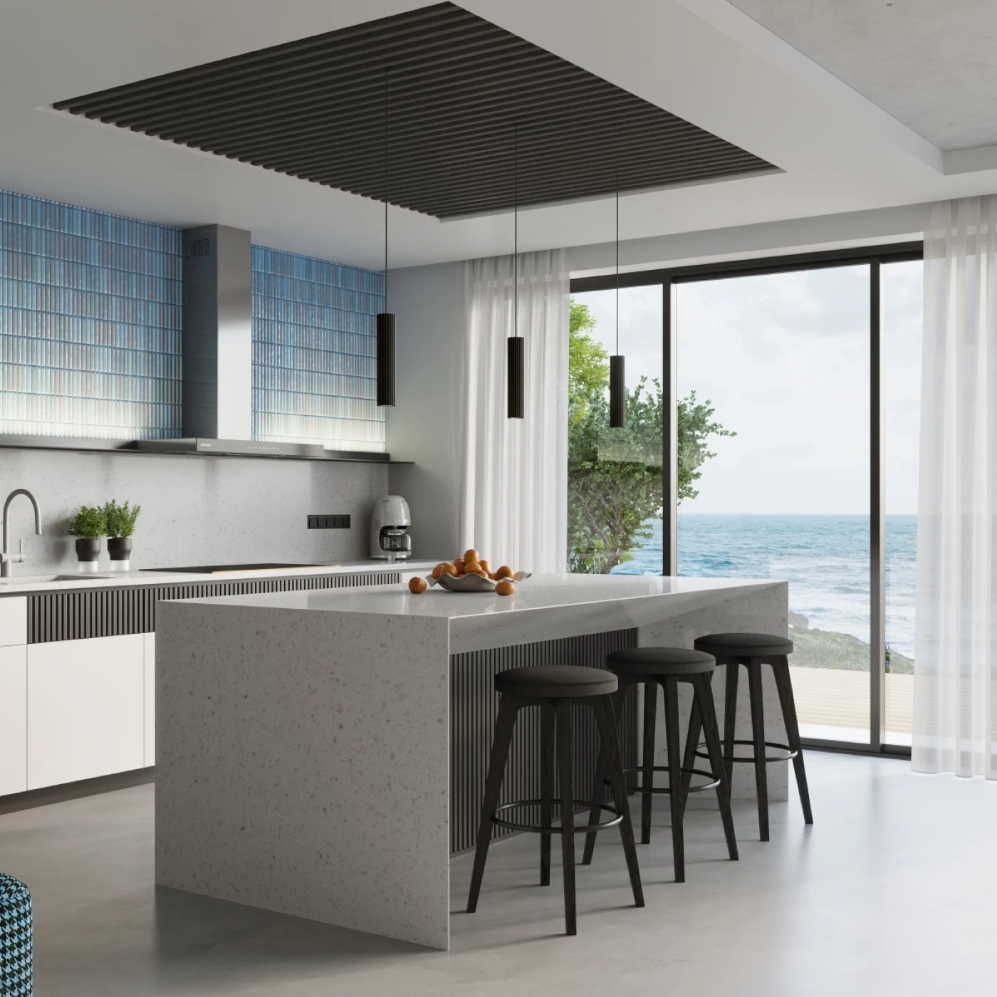 Lampă suspendată KARBON 2 negru