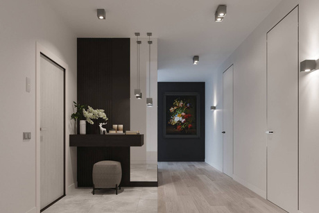 Lampă suspendată QUAD 1 gri + 1x bec LED GU-10 4000K rece 7W 630lm