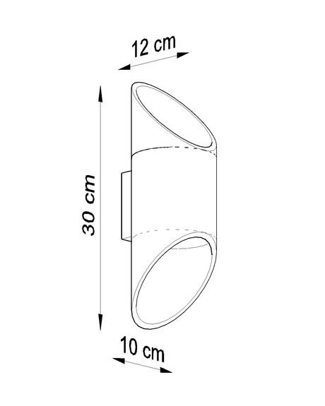Lampă de perete PENNE 30 negru + 1x bec LED G9 3000K cald 4.5W 510lm