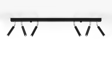 Plafonieră EYETECH 6 negru + 6x bec LED G9 4000K Cold 4.5W 530lm