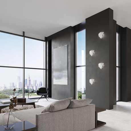 SOLIDO lampă de perete alb + 1x bec LED G9 4000K rece 4.5W 530lm