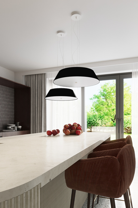 Plafonieră VEGA 70 negru + 5x bec LED E27 3000K Warm 7.5W 620lm