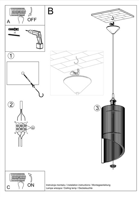 ALEXIA lampă suspendată lemn natural + 1x bec LED E27 3000K cald 7.5W 620lm