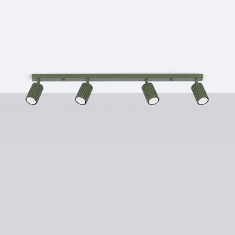 Plafonieră KARBON 4L verde măsliniu